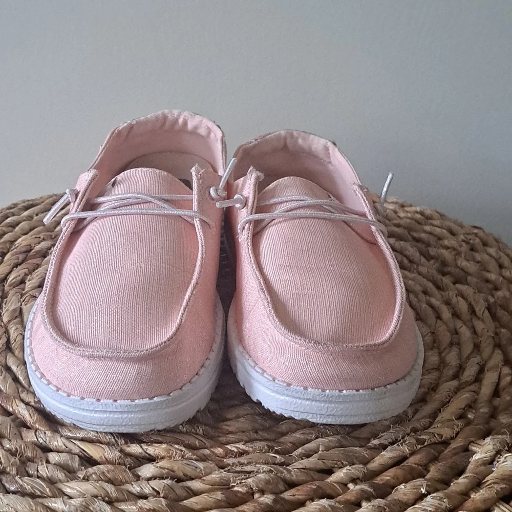 Hey Dude Youth Girls Wendy Rose Crystal Glitter‎ Loafer Sneakers Girl3/Women4